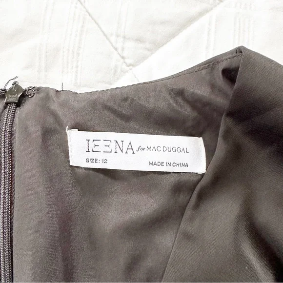 IEENA FOR MAC DUGGAL Evening Ruched Plunging Neck Jumpsuit Black 12 NWOT NEW - Picture 6 of 10